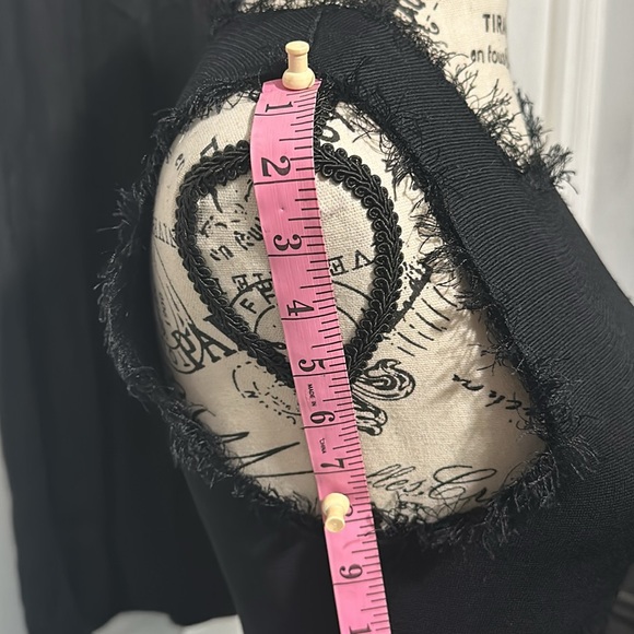 A.L.C Black A-Line Crew Neck Fringe Trim Sleeveless Black Midi Dr… - Picture 13 of 14